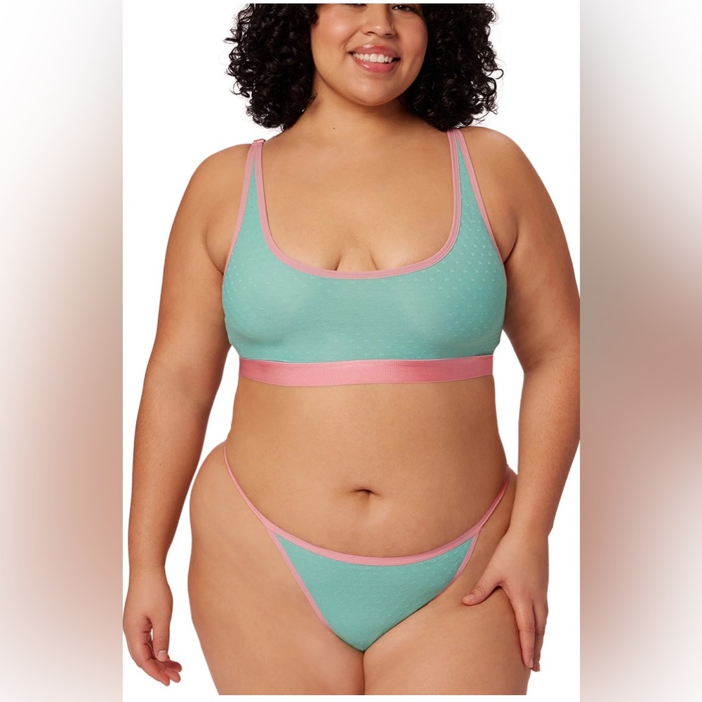Parade Mesh and Drawstring Bralette Set Size XXXL